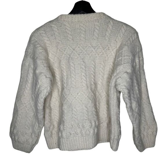 Vintage Aran Prince of Burren Chunky Wool Cable Knit Sweater Womens Medium - Picture 2 of 3